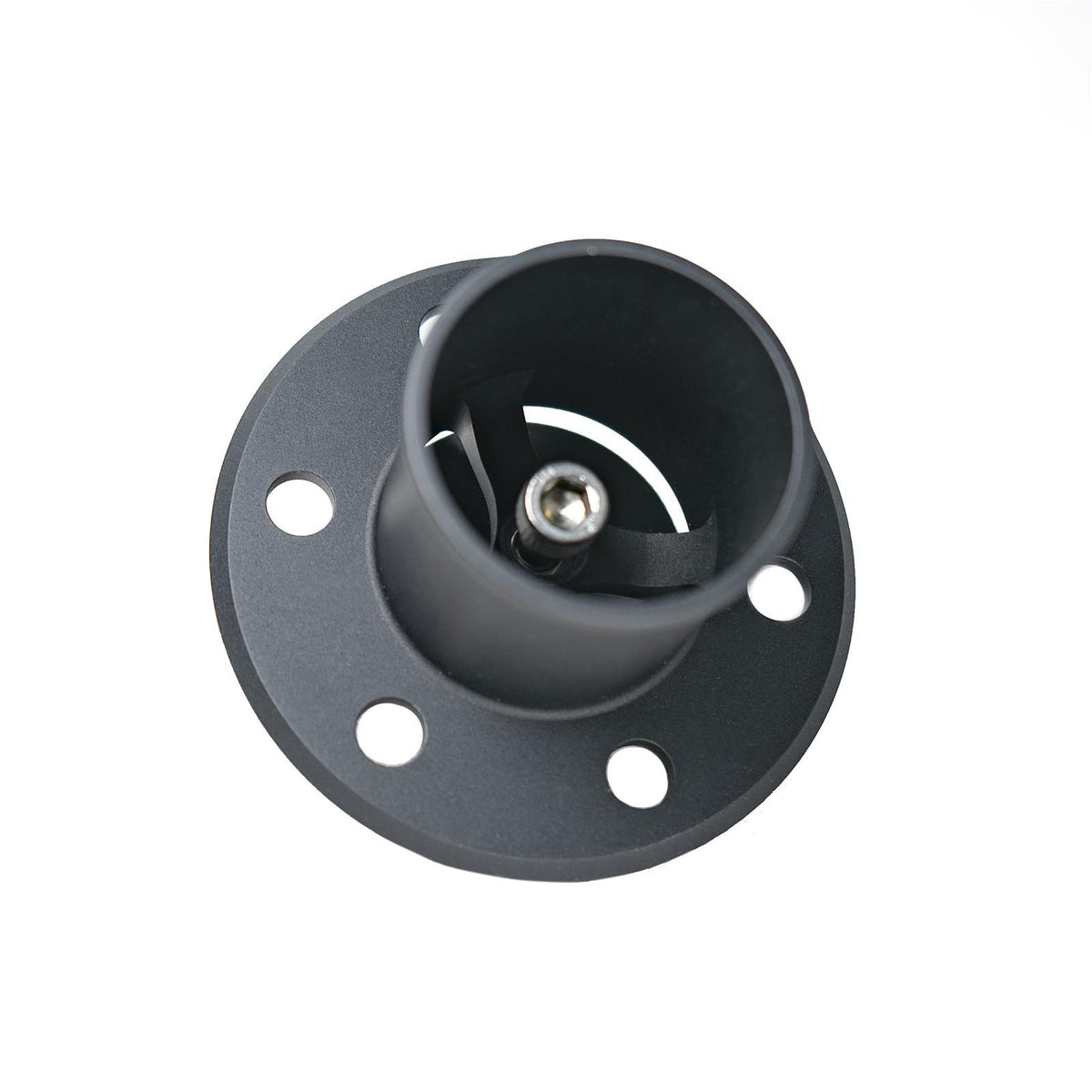 Fuelab Raised Mount Fuel Cell Filler Neck - 1.6 in OD Neck - 6-Bolt Flange - Black