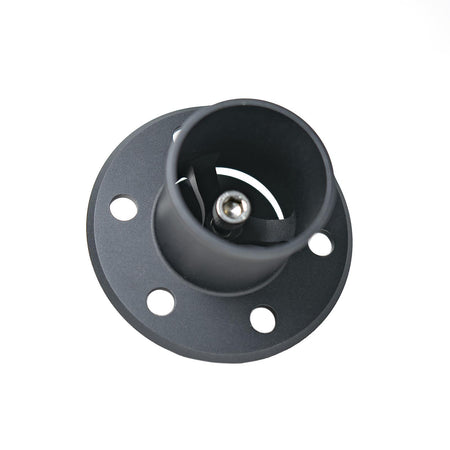 Fuelab Raised Mount Fuel Cell Filler Neck - 1.6 in OD Neck - 6-Bolt Flange - Black