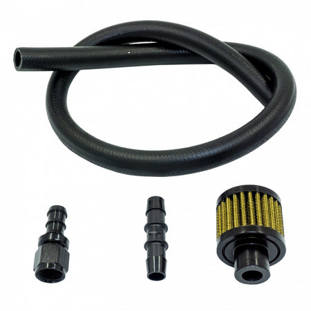 Fuelab Clamp-On Round Breather - 5/8 in OD Tube - Black 63713