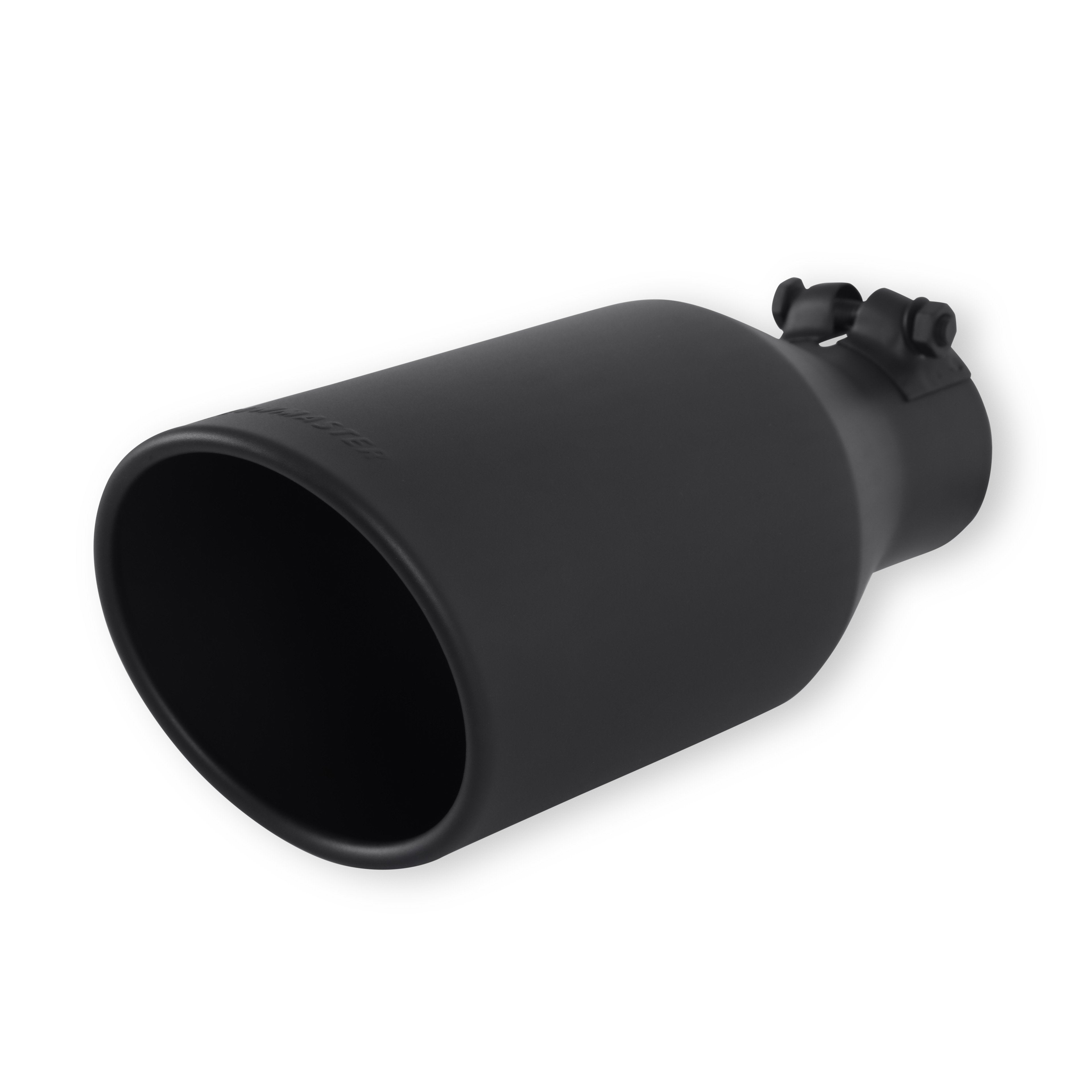 Flowmaster Clamp-On Stainless Exhaust Tip - 2-1/2 in Inlet - 4-1/2 in Round Outlet - Black Ceramic Coated
