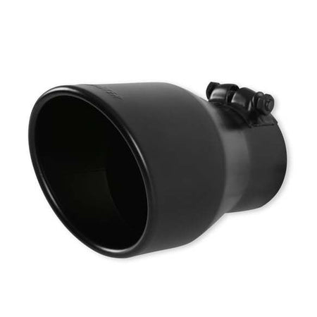 Flowmaster Clamp-On Stainless Exhaust Tip - 3 in Inlet - 4-1/2 in Round Outlet - Black Ceramic Coated 15407B