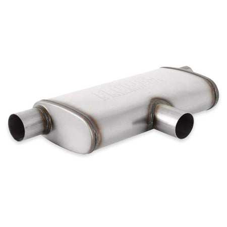Flowmaster FlowFX Stainless Muffler - 2-1/2 in Side Inlet - Dual Offset 3 in Outlet - 24 in Long