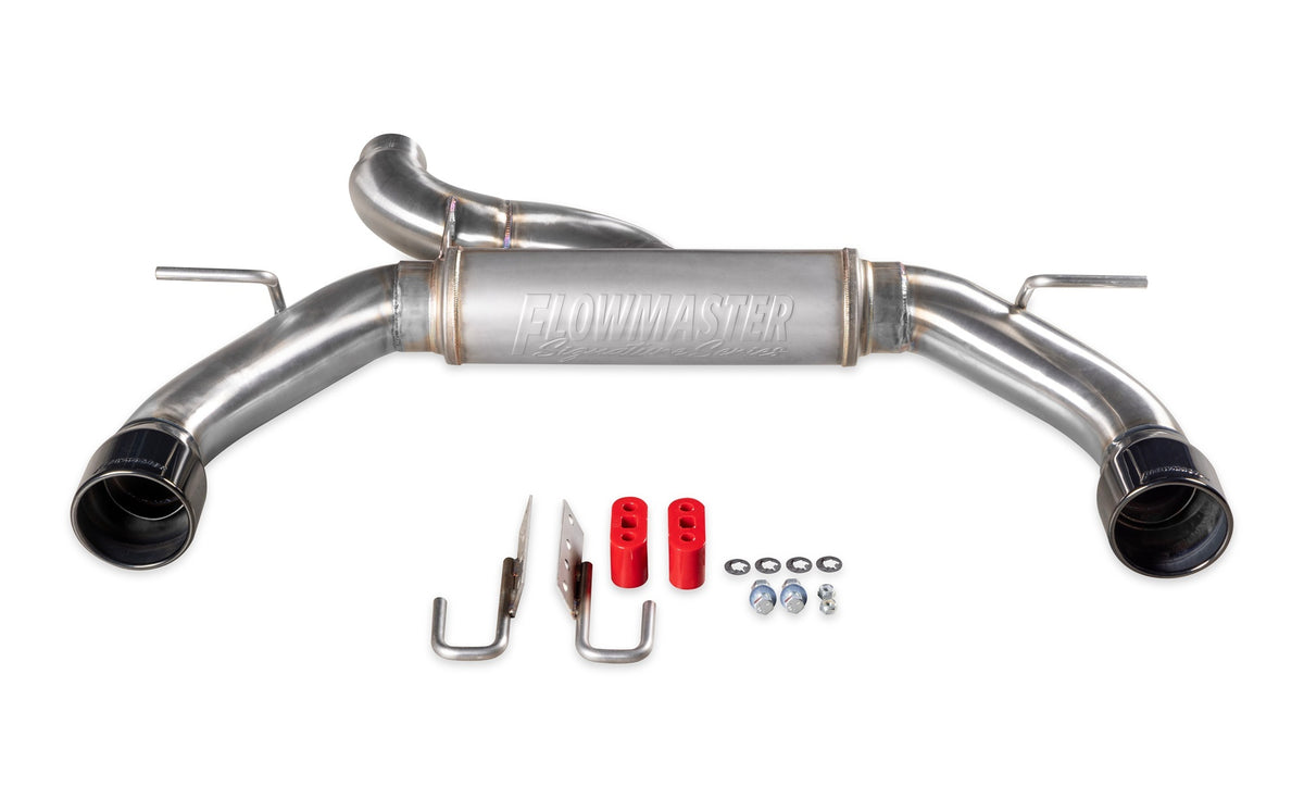 Flowmaster Signature Series Axle-Back Stainless Exhaust System - 3 in Diameter - 4 in Tips - Ford Midsize SUV 2021-25