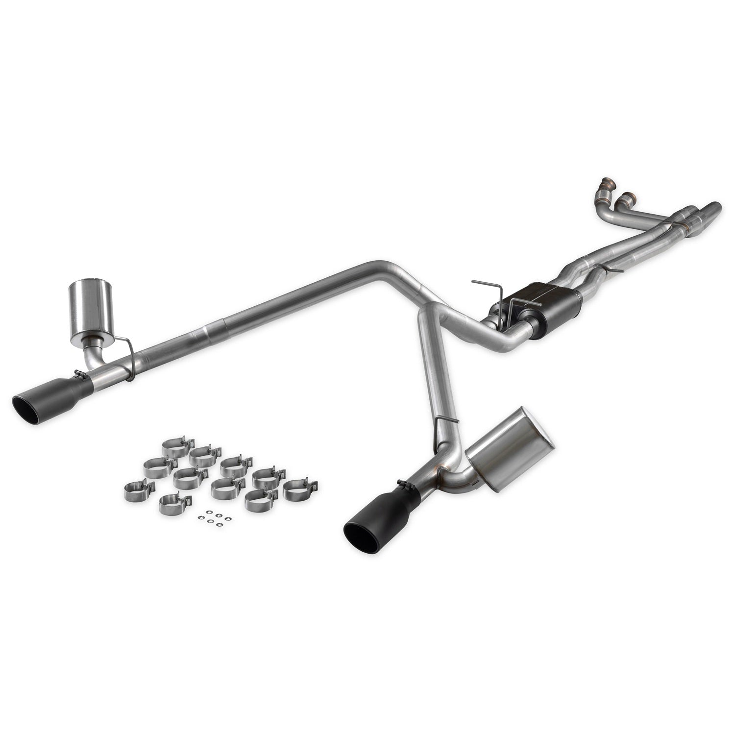 Flowmaster American Thunder Cat-Back Stainless Exhaust System - 3 in Diameter - Dual Rear Exit - 4.5 in Black Tips - Ram Hurricane - Ram Fullsize Truck 2025