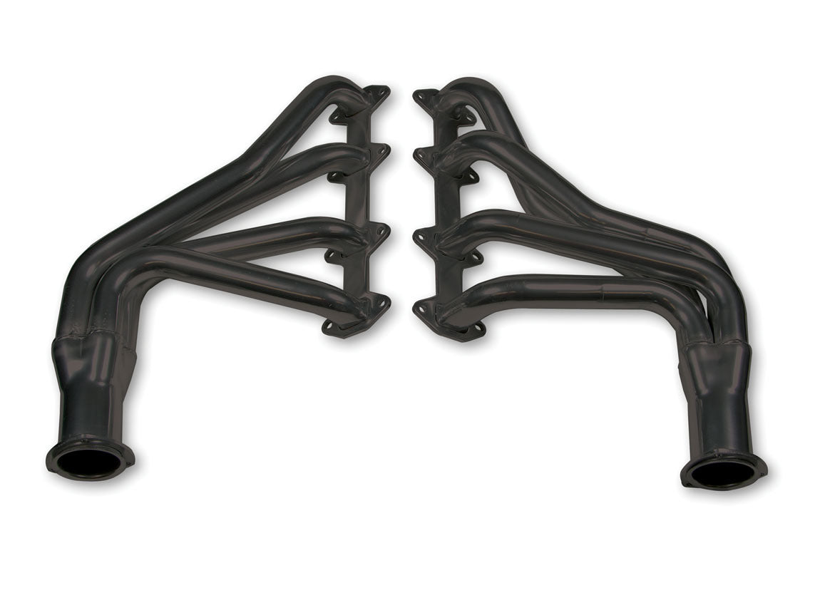 Flowtech Long Tube Headers - 1965-76 Ford F100/150/250 2WD - 352-428 - 1.75" - 3" Collector - Black Paint