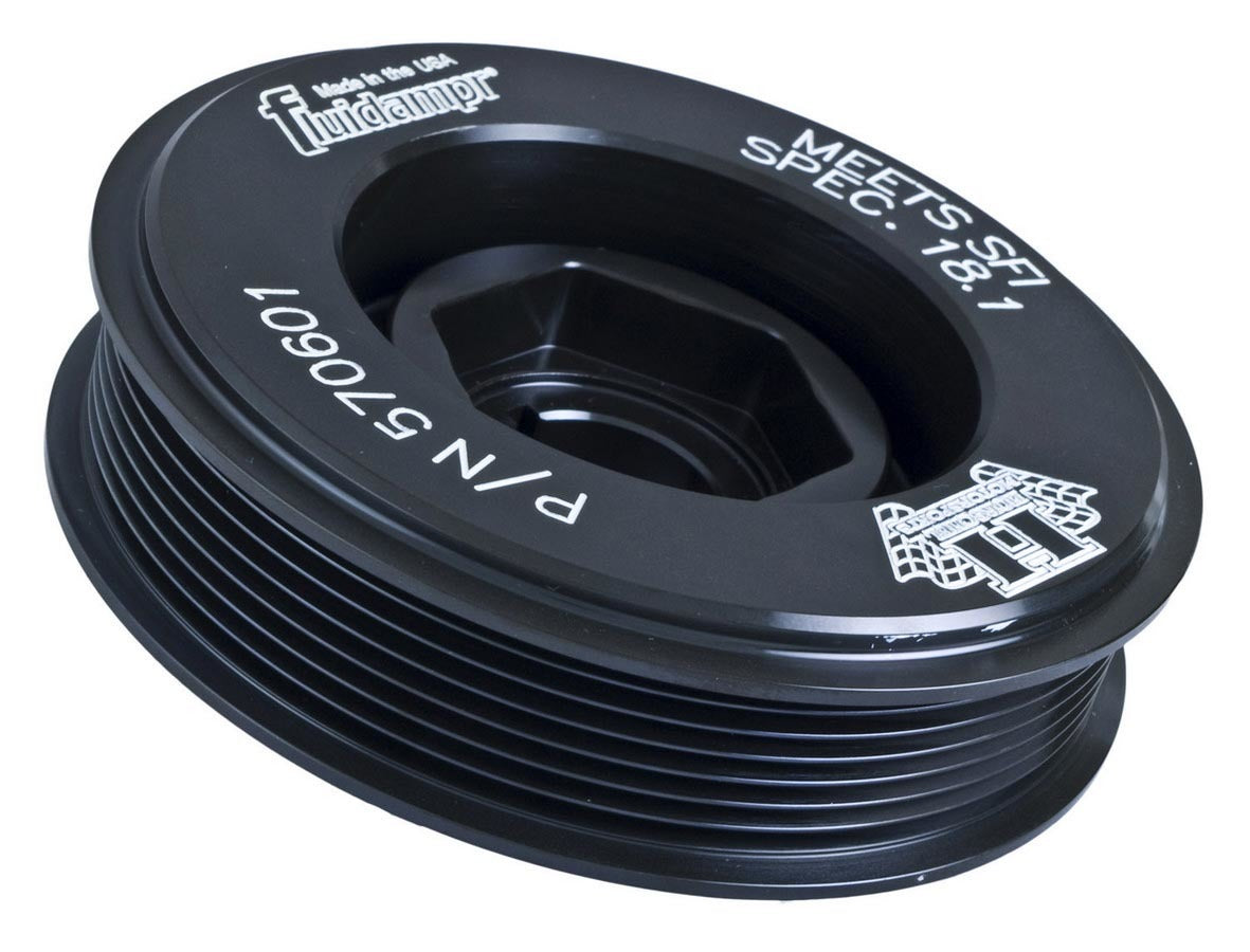 Fluidampr 5.875 in OD Harmonic Balancer - Black Zinc - Internal Balance - Honda K-Series