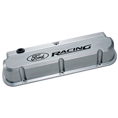 Ford Racing Tall Valve Covers - Ford Racing Logo - Polished - Small Block Ford (Pair)