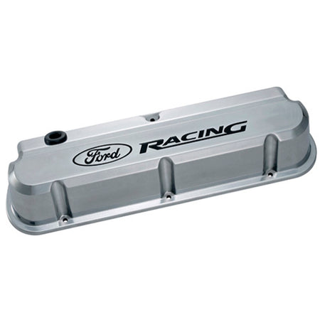Ford Racing Tall Valve Covers - Ford Racing Logo - Polished - Small Block Ford (Pair)