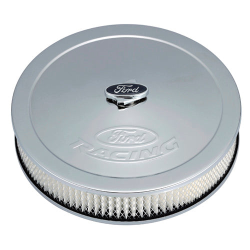 Ford Racing 13 in Drop Base Air Cleaner Assembly - 2.625 in Element - Chrome