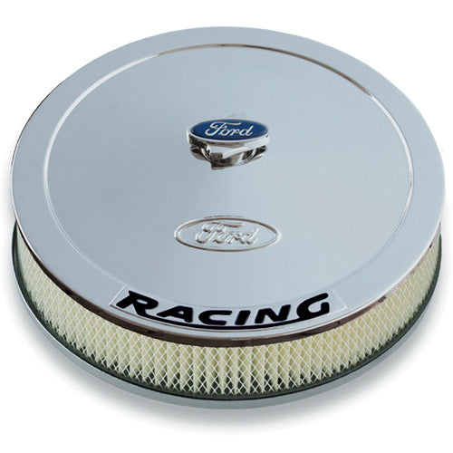 Ford Racing 13 in Drop Base Air Cleaner Assembly - 2.625 in Element - Chrome