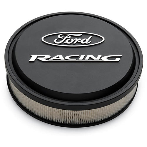 Ford Racing 13 in Drop Base Slant-Edge Air Cleaner Assembly - 2.75 in Element - Black Crinkle 302-380