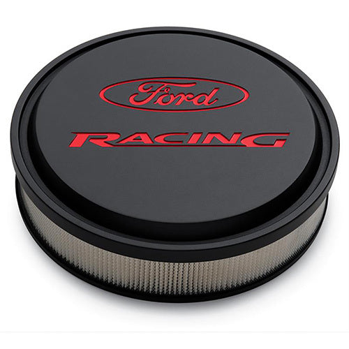 Ford Racing 13 in Drop Base Slant-Edge Air Cleaner Assembly - 2.75 in Element - Black Crinkle 302-385