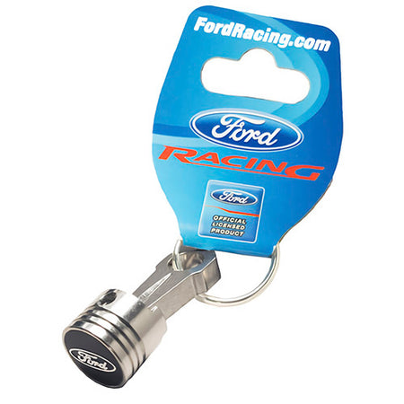Ford Racing Piston / Connecting Rod Charm Key Chain - Polished