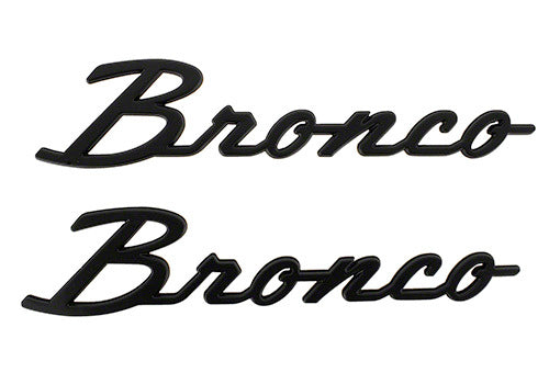 Ford Racing Bronco Emblem - Classic Style - Black - Ford Midsize SUV 2021-26 (Pair)