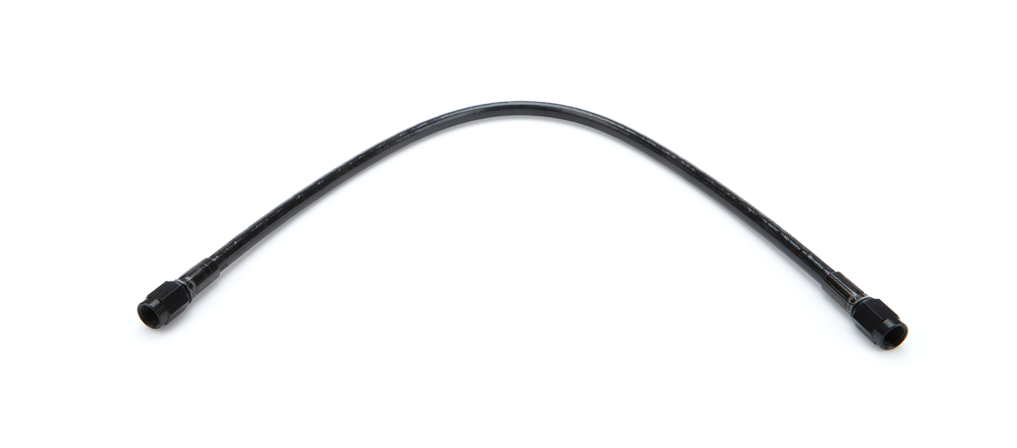 Fragola 3 AN Hose Assembly - Female 3 AN Straight - PTFE - 16 in - Black Plastic Coated