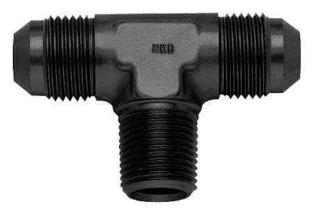 Fragola 10 AN Male x 1/2 in NPT Male x 10 AN Male Adapter Tee Fitting - Black