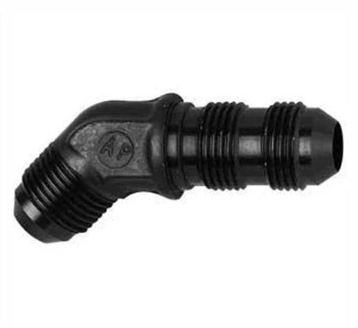 Fragola 45 Degree 4 AN Male to 4 AN Male Bulkhead Bulkhead Fitting - Black