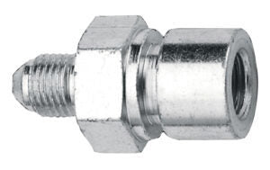 Fragola Straight 3 AN Male to 10 mm x 1.0 Female Bubble Flare Fitting - Zinc