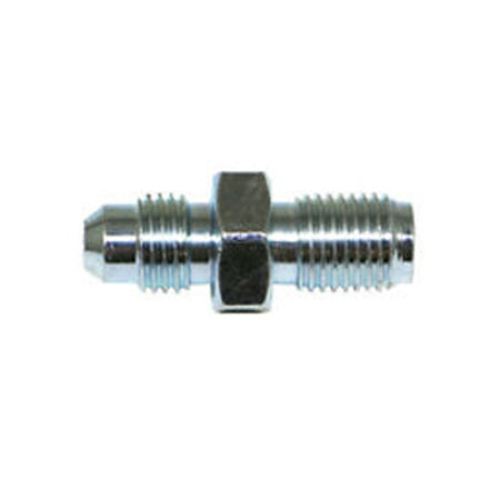 Fragola Straight 4 AN Male to 9/16-18 in Inverted Flare Male Steel Fitting - Zinc Plated
