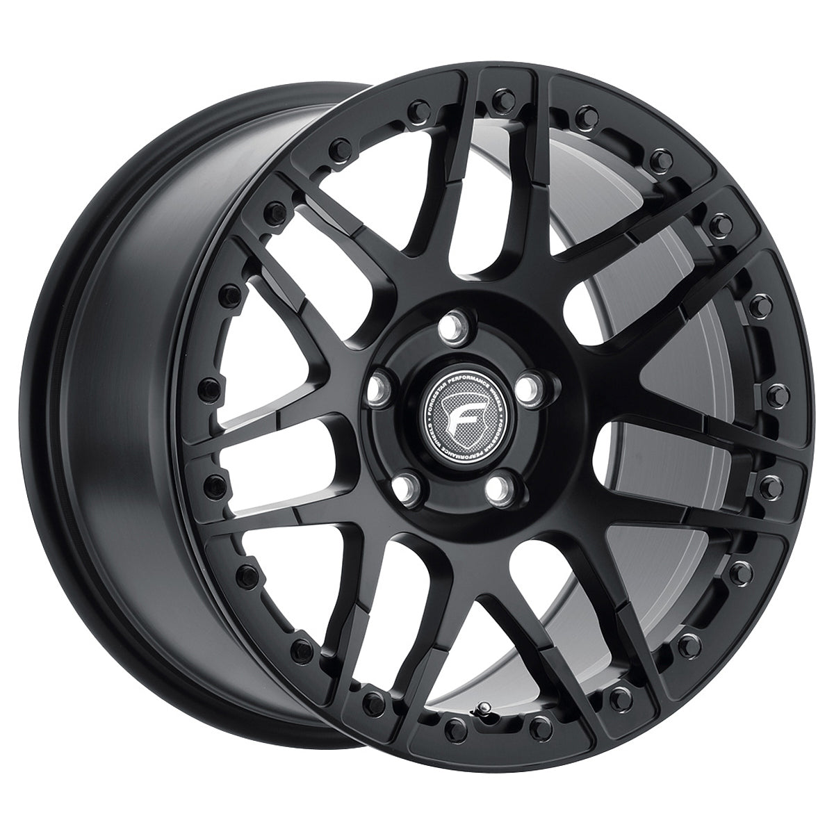 Forgestar F14 Aluminum Beadlock Drag Wheel - 17 x 10 in - 7.5 in Backspace - 5 x 4.5 in Bolt Pattern - Matte Black