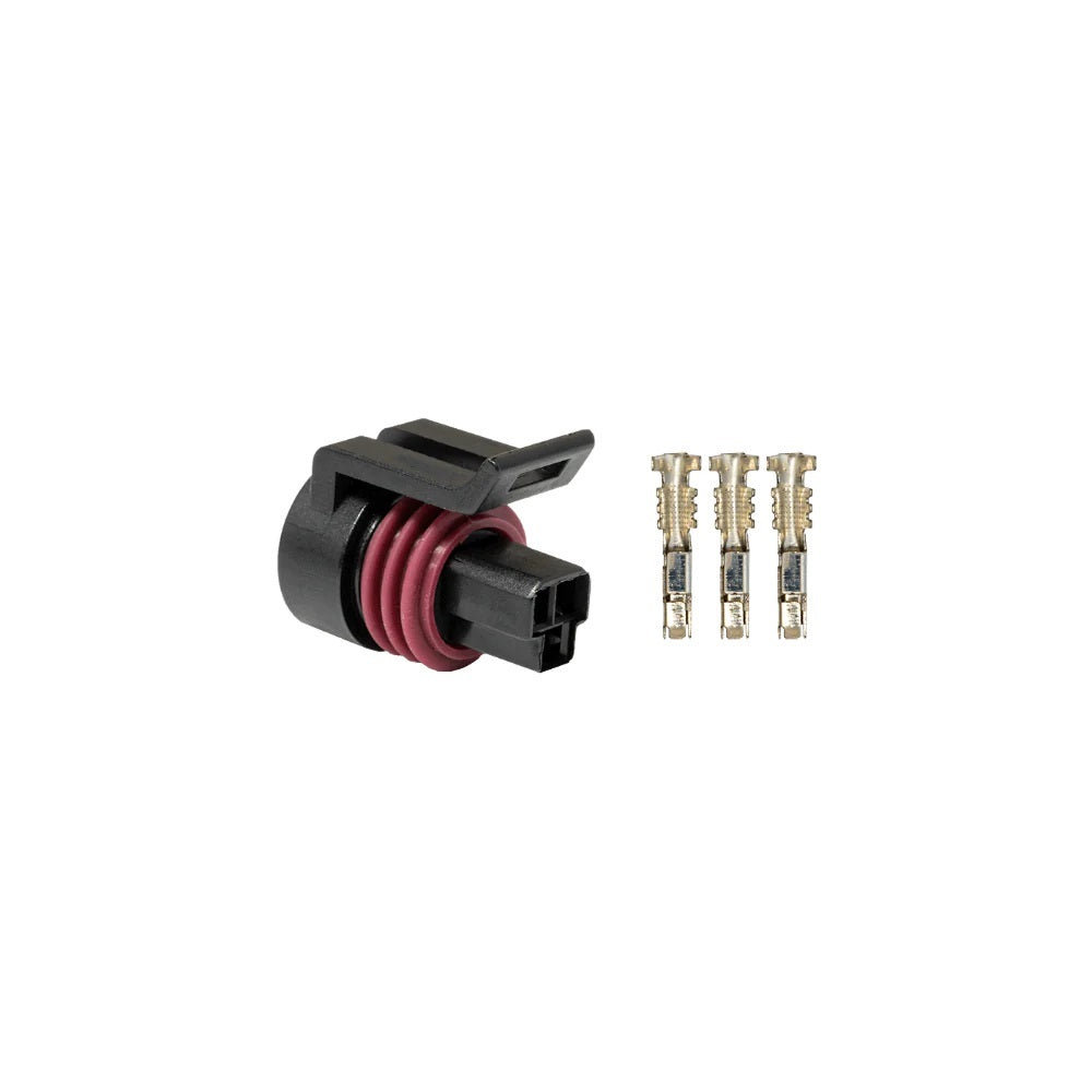 FuelTech Female 3 Pin Pressure / Pan Vacuum Sensor Connector - Black