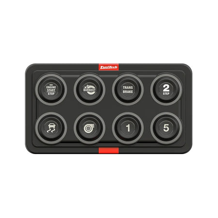 FuelTech Mini Switch Panel - 4.98 x 2.7 in - 8 On/Off Buttons - Black