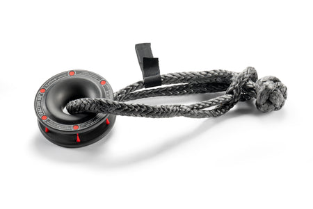 Factor 55 Rope Retention Pulley w/ Soft Shackle - Fits 5/16 to 1/2 in Diameter Rope - Gray