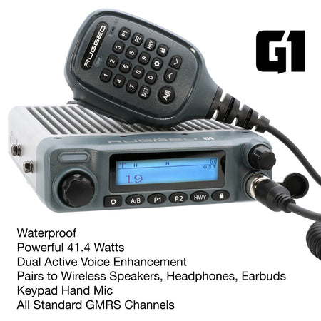 Rugged Radios Ford Ranger Two-Way GMRS Mobile Radio Kit - 50 Watt - G4 RANGER-G4