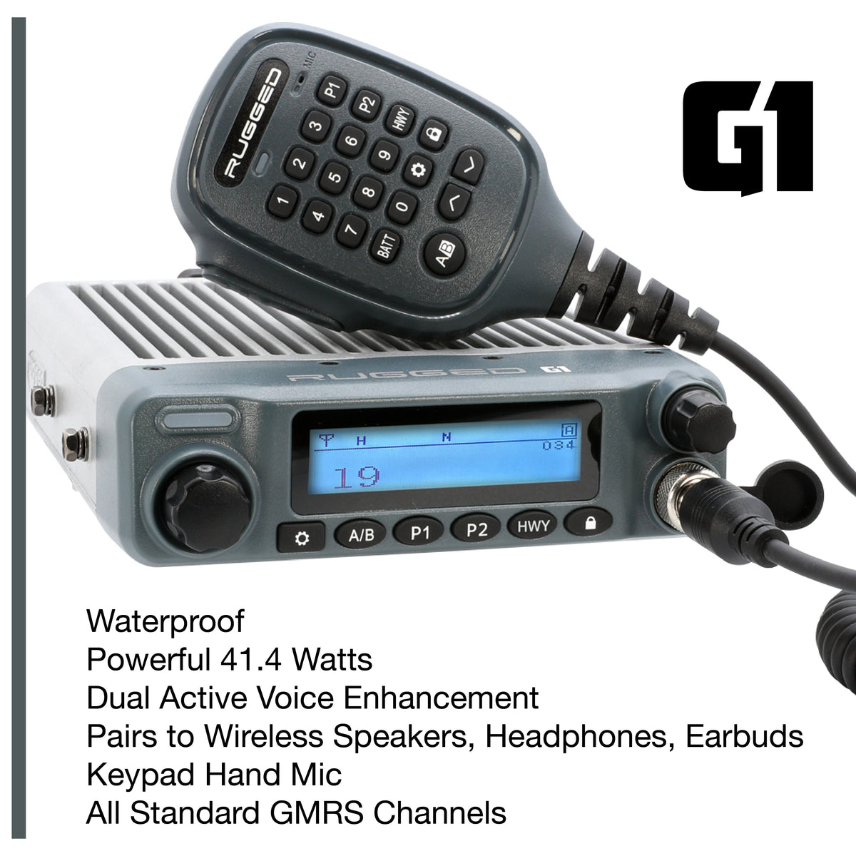 Rugged Radios Toyota Tacoma / 4Runner / Sequoia / Lexus Two-Way GMRS Mobile Radio Kit - Rambler G4 TK3-G4