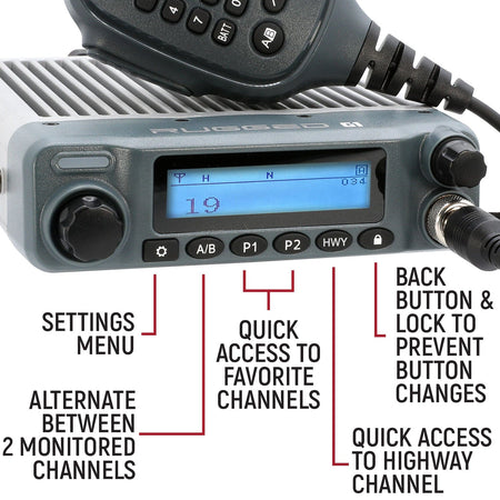 Rugged Radios Rugged Radios G1 GMRS Mobile Radio Kit Plus /w External Speaker RK-G1-SPK