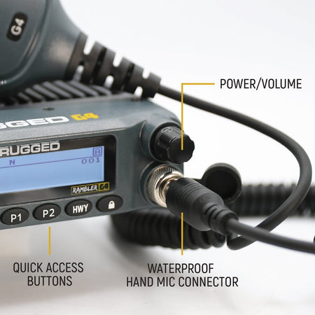 Rugged Radios Base Camp - Rambler G4 High Power Mobile Radio /w Fiberglass Antenna Kit BASECAMP-G4