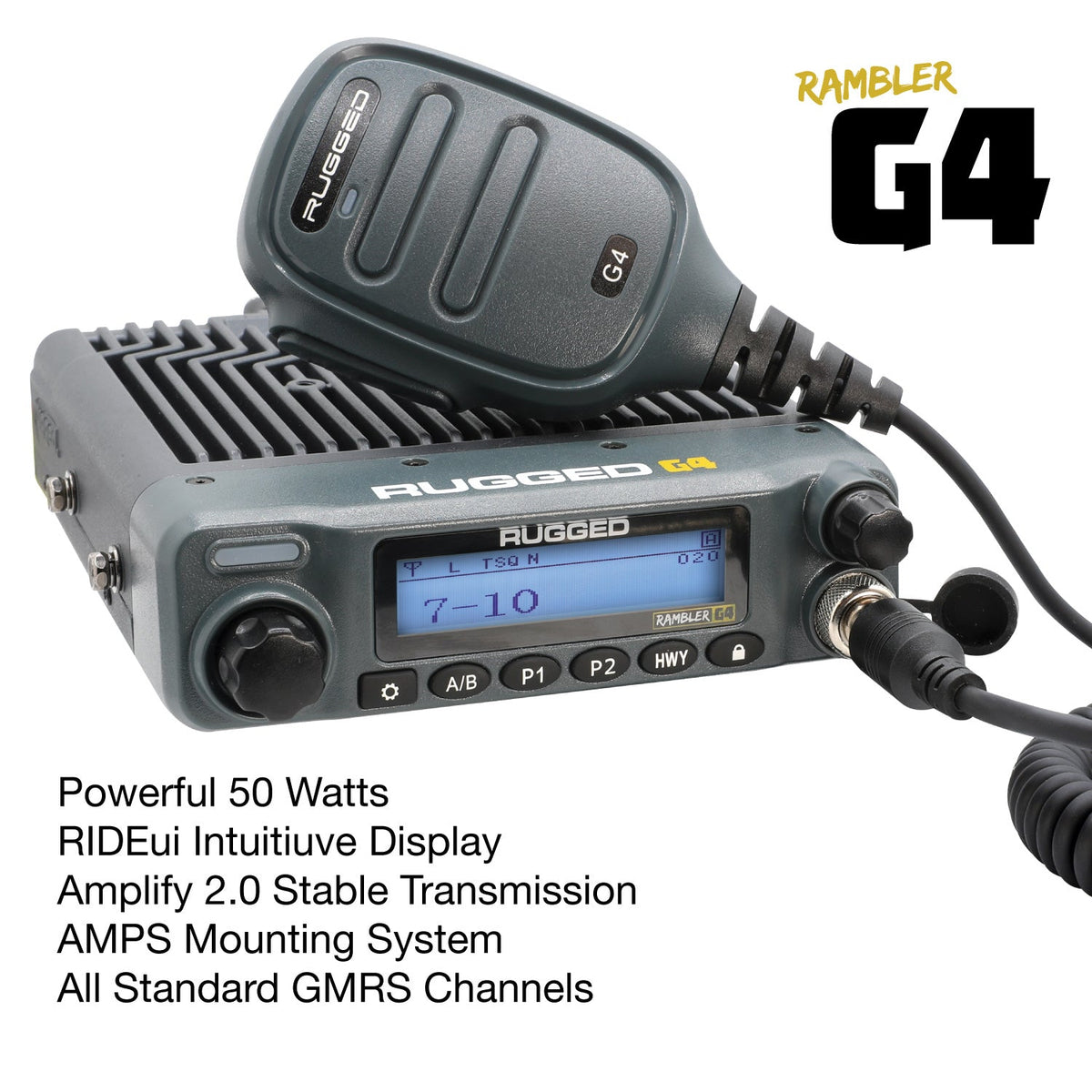 Rugged Radios Ford Ranger Two-Way GMRS Mobile Radio Kit - 41 Watt - G1 Waterproof RANGER-G1