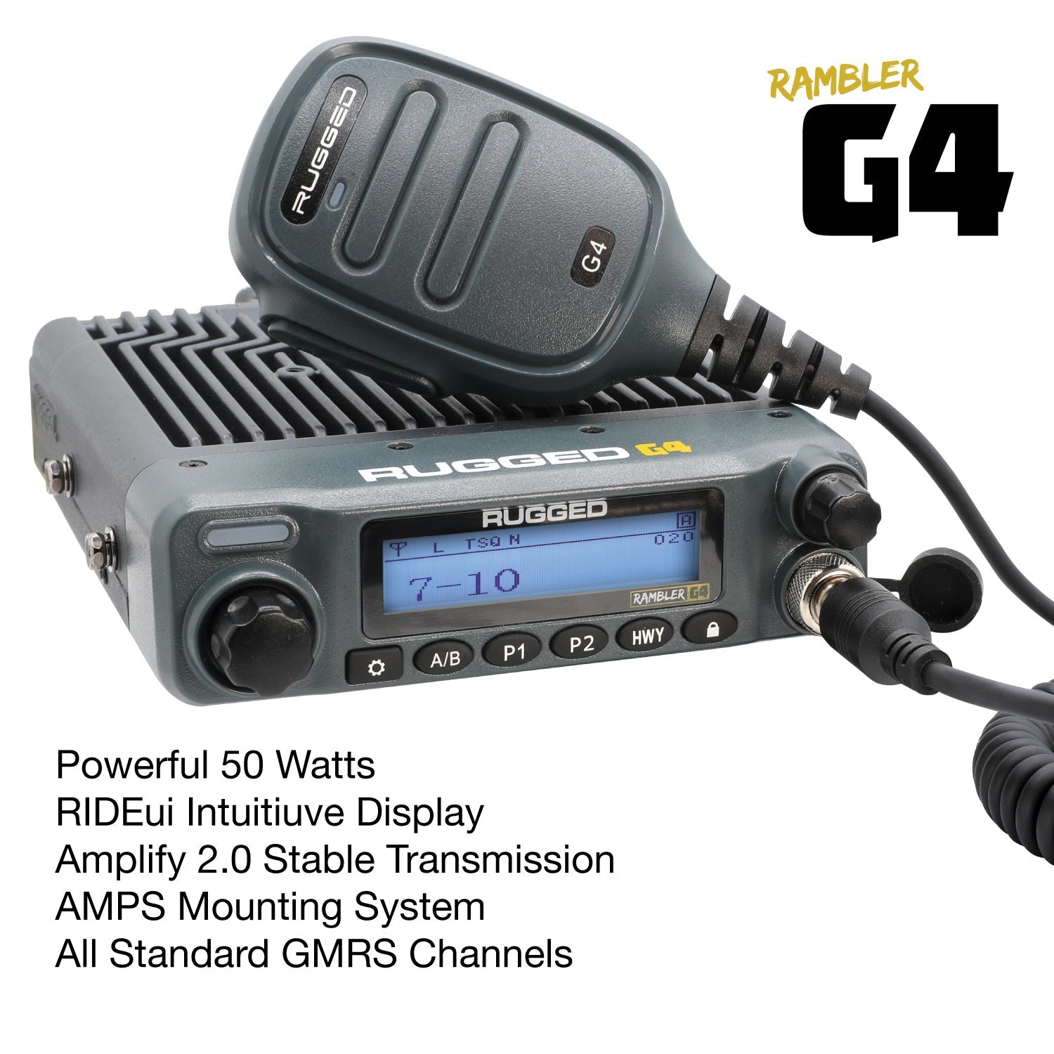 Rugged Radios Ford Ranger Two-Way GMRS Mobile Radio Kit - 25 Watt - GMR25 Waterproof RANGER-GMR25