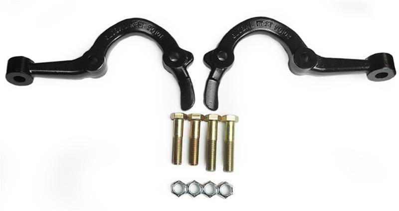 Global West Steering Arm - Stock Height - Black - GM A-Body 1964-72 (Pair)
