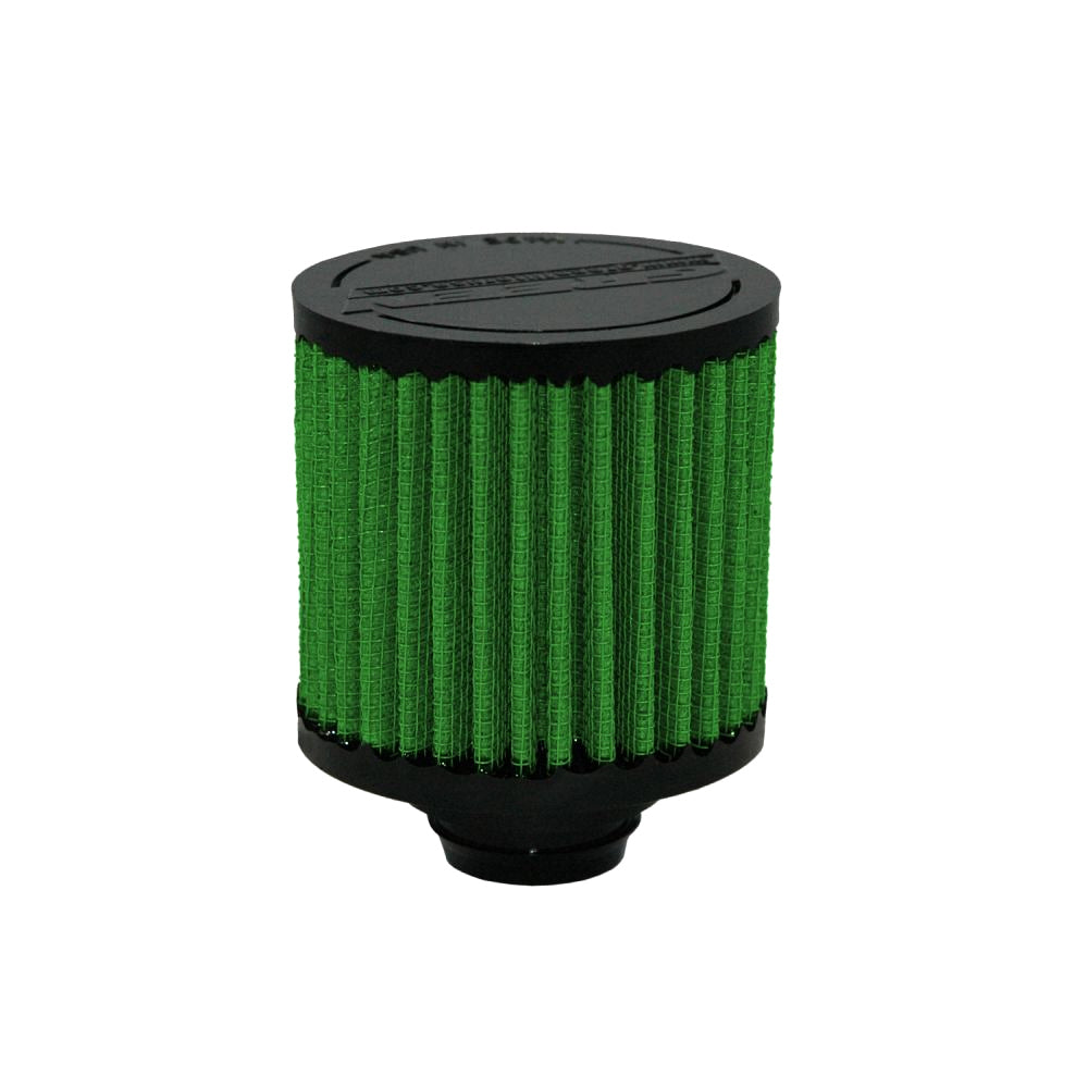 Green Filter Push-In Round Breather - 1-1/4 in Hole - Black