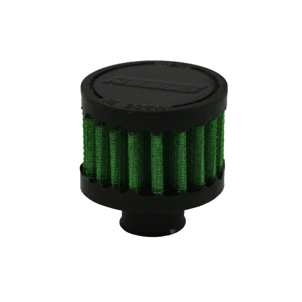 Green Filter Clamp-On Round Breather - 0.59 in OD Tube - Black