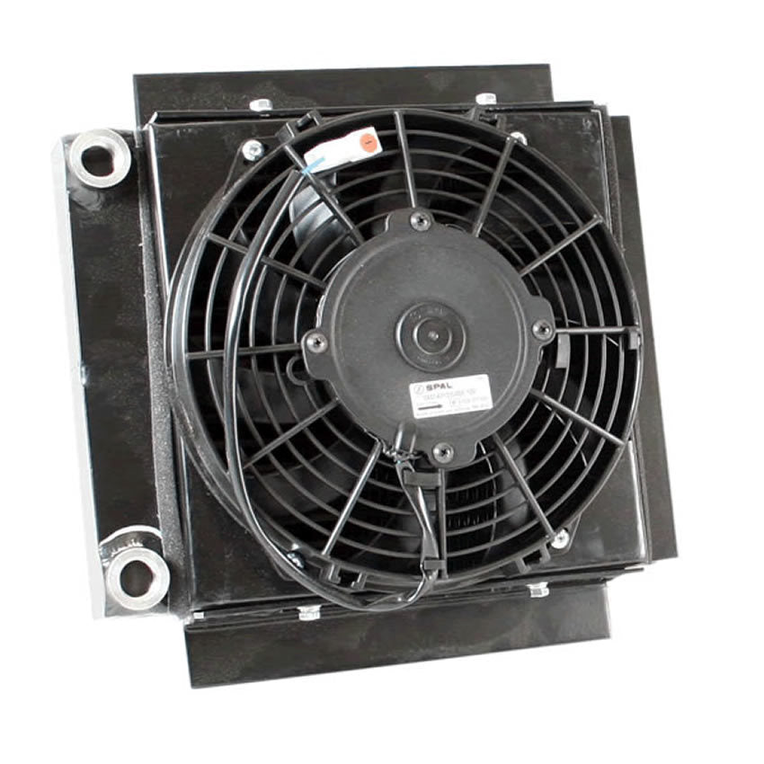 Griffin Oil Cooler and Fan - 12.06 x 12.47 x 6.39 in - Black