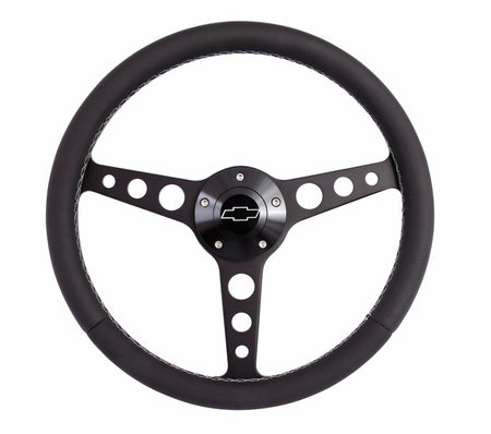 Grant Classic Series Steering Wheel - 13.75 in Diameter - Flat - Black Leather Grip - Black 1926