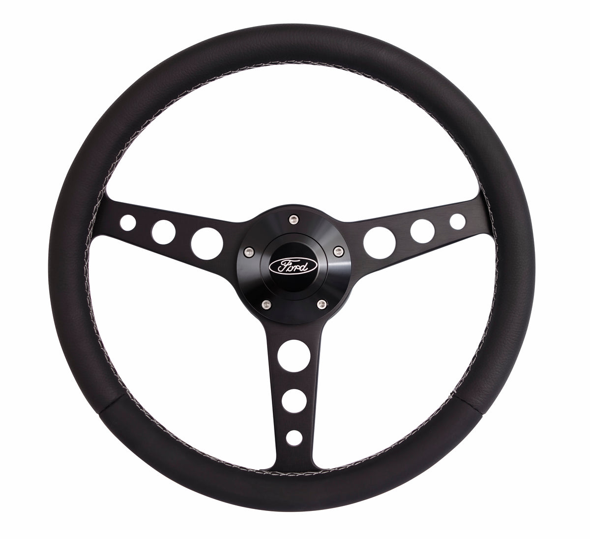 Grant Classic Series Steering Wheel - 13.75 in Diameter - Flat - Black Leather Grip - Black 1927