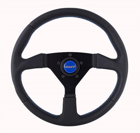 Grant Performance Aluminum Steering Wheel - 13.75 in Diameter - 1 in Dish - 3-Spoke - Black Leather - Black 626