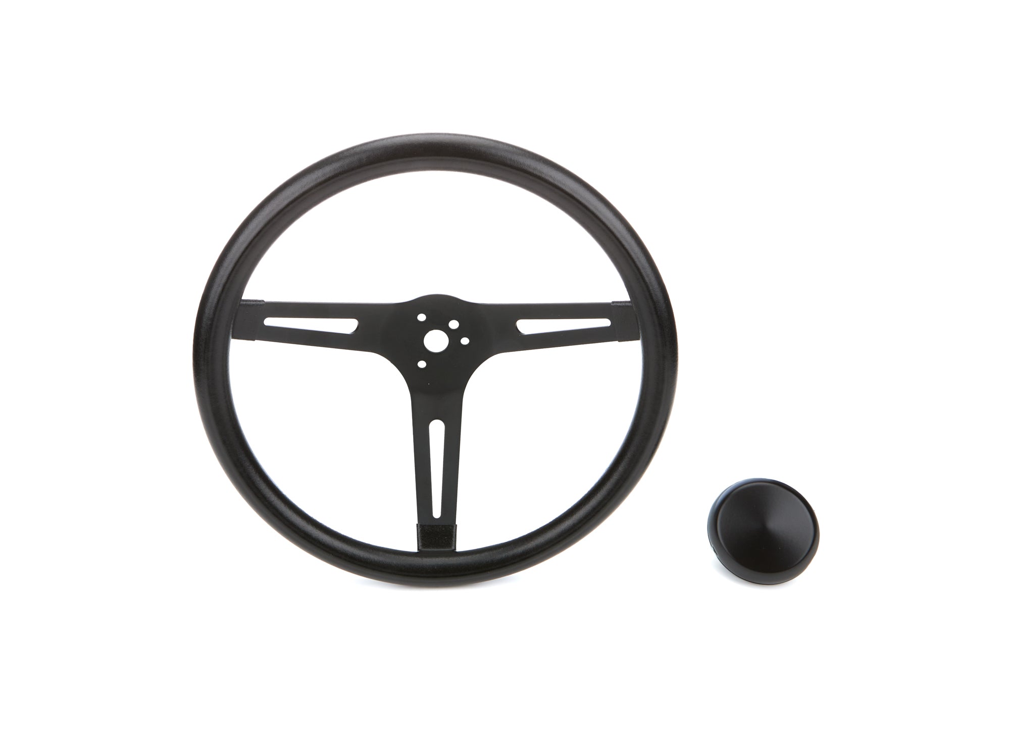 Grant Classic Series Steering Wheel - 13.5 in Diameter - 3.5 in Dish - 3-Spoke - Black Foam Grip - Black