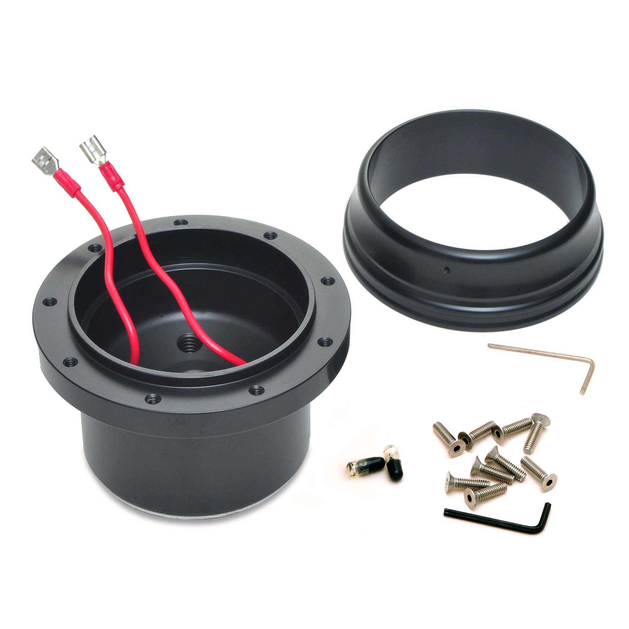 GT Performance GT9 Steering Wheel Adapter - 9-Bolt GT Wheel to OE Column - Black - Ford