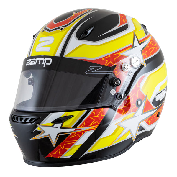 Zamp H778C42XXL Zamp ZR-72 Helmet - Black/Yellow/Orange – Pit Stop USA