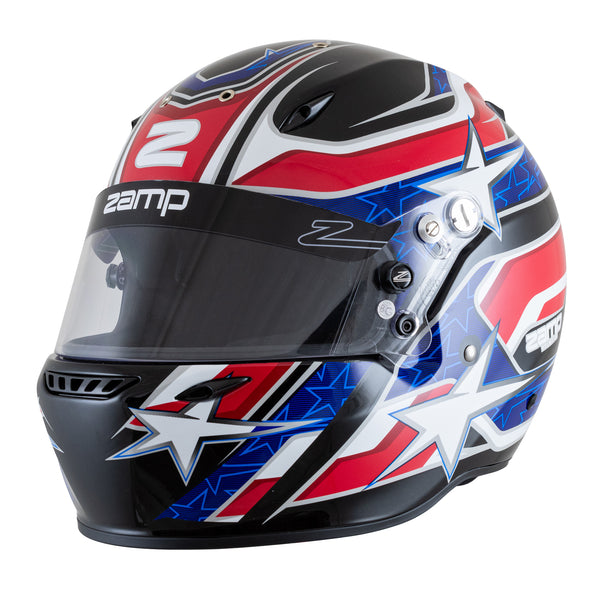 Zamp H778C44XXL Zamp ZR-72 Helmet - Black/Red/Blue – Pit Stop USA