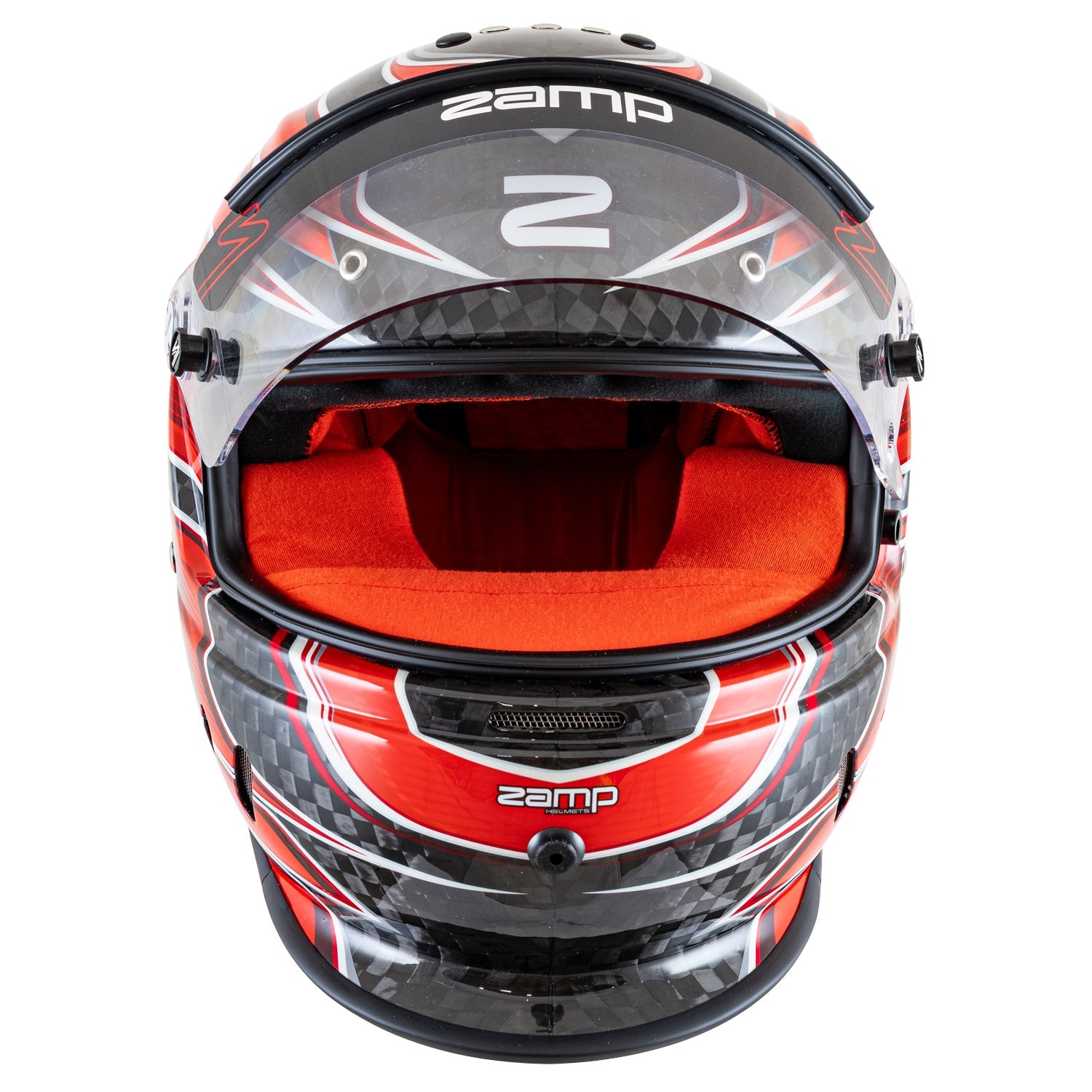 Zamp H781C022XL Zamp RZ-67D Graphic Helmet - Flo Red / Light Red