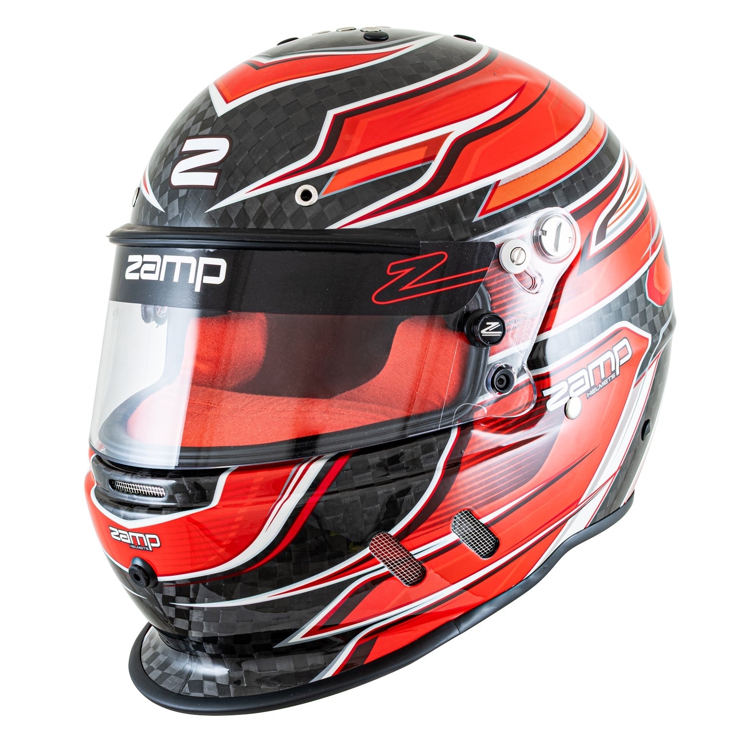 Zamp H781C022XL Zamp RZ-67D Graphic Helmet - Flo Red / Light Red