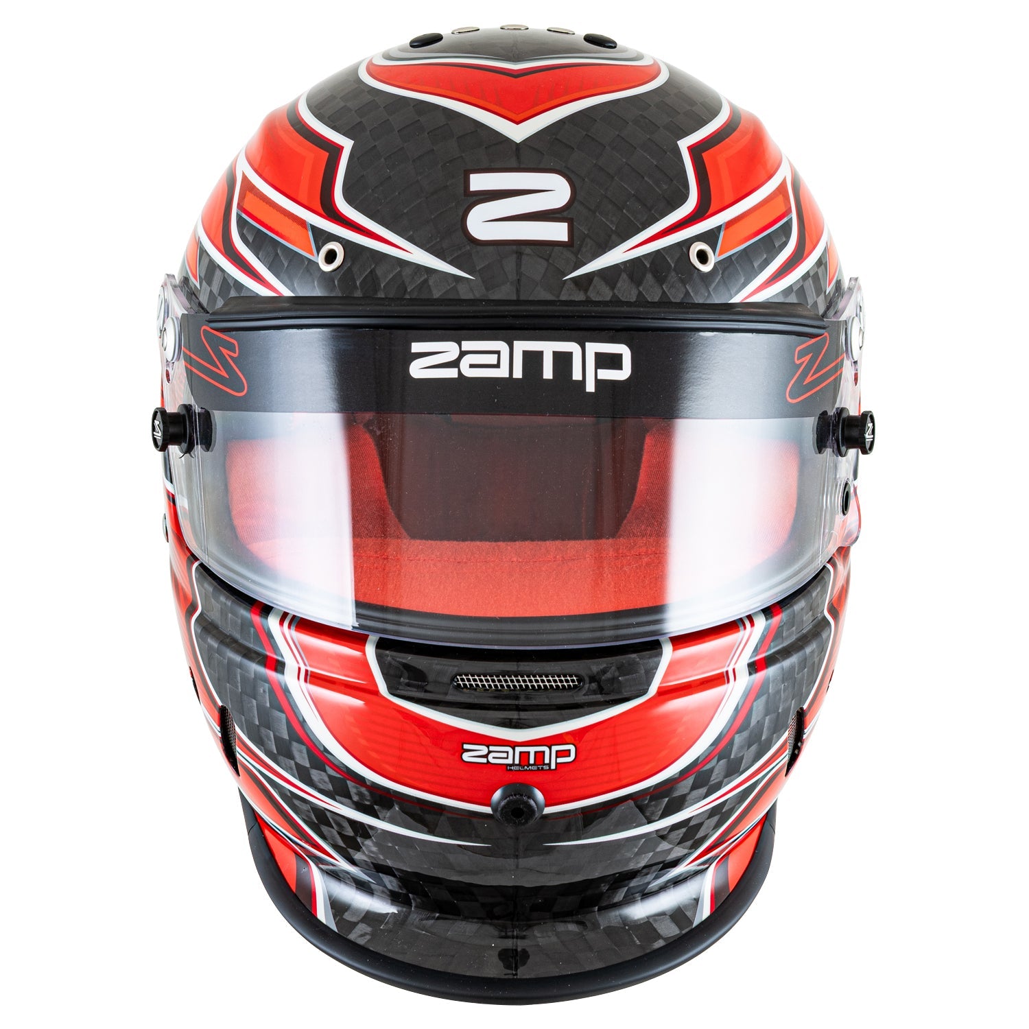 Zamp H781C022XL Zamp RZ-67D Graphic Helmet - Flo Red / Light Red