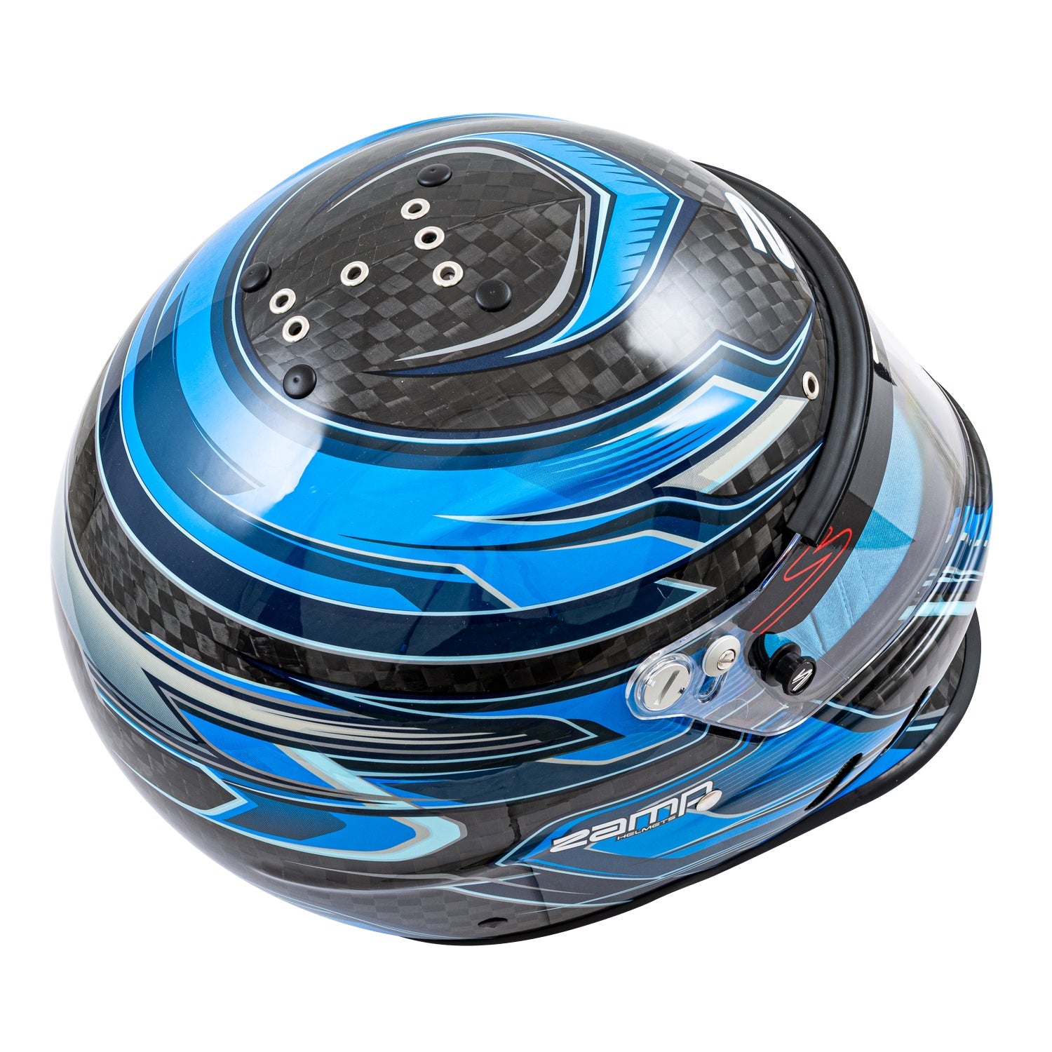 Zamp RZ-67D Graphic Helmet - Flo Blue / Light Blue