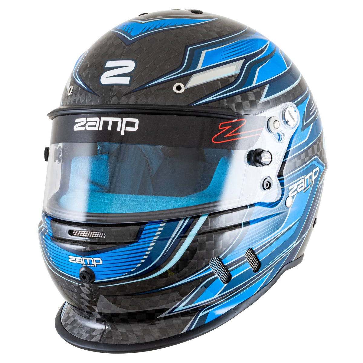 Zamp RZ-67D Graphic Helmet - Flo Blue / Light Blue
