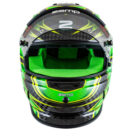 Zamp RZ-67D Graphic Helmet - Flo Green / Light Green